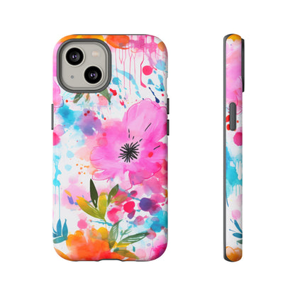 Vibrant Watercolor Floral Phone Case – Artistic & Colorful Design