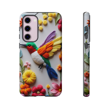 Elegant Hummingbird with Floral Mosaic Design | Nature's Artistic Vibes | iPhone 16 Pro