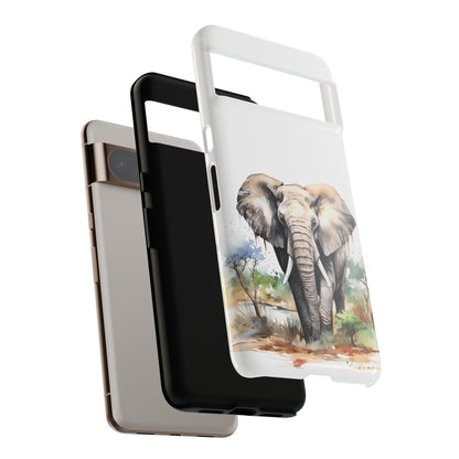 Safari Watercolor Elephant Mobile Cover – Artistic Wildlife Design