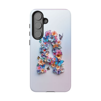 Floral Letter A Phone Case – Personalized Aesthetic Cover for iPhone, Samsung & Google Pixel