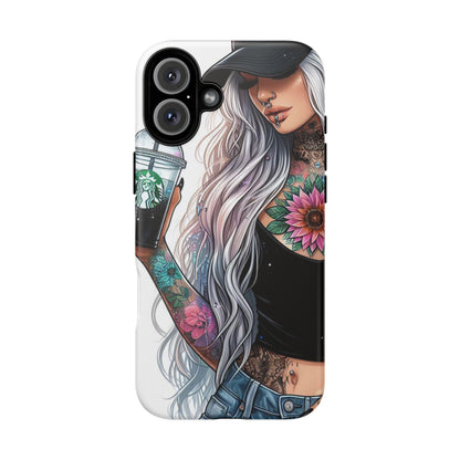 Tattooed Coffee Queen – Edgy Urban Aesthetic Mobile Cover