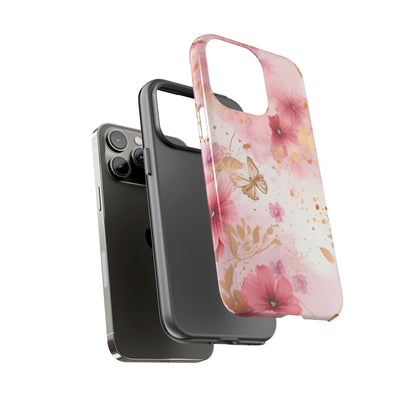 Blush Elegance Floral Mobile Case