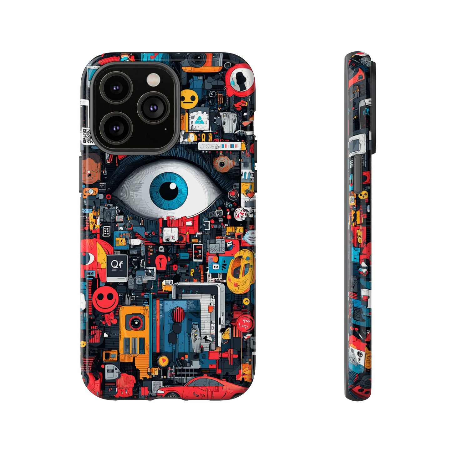 Contemporary Art Phone Case – Basquiat Graffiti Cover - iPhone, Samsung & Google Pixel Cover - Artistic Painting Case,  Art Lover Gift