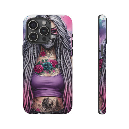 Shadow Rebel – Gothic Dreadlocks & Skull Mask Mobile Cover