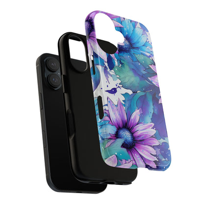 Dreamy Blue & Purple Floral Watercolor Mobile Case