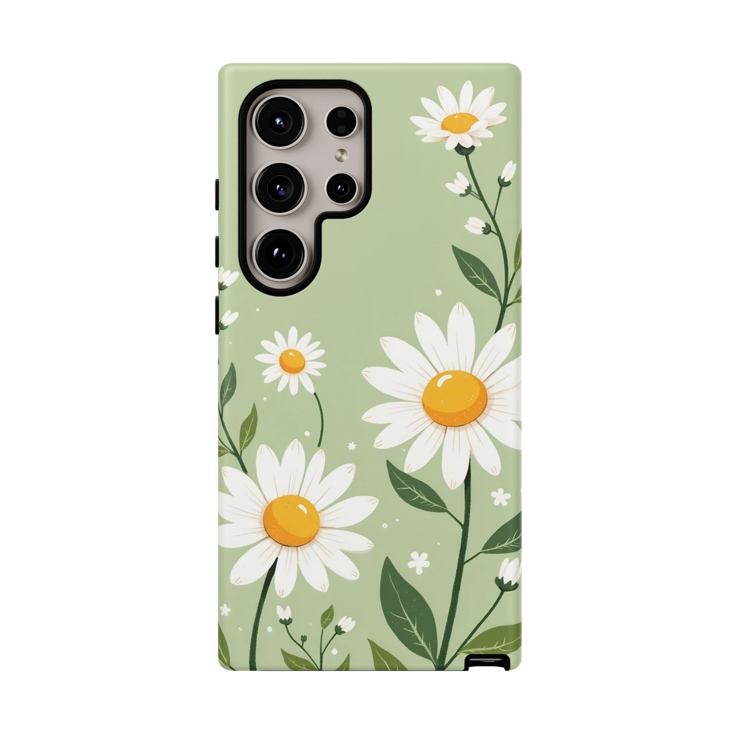 Green Floral Case, Daisy Pattern Design, Iphone Case Design, Perfect Gift For Her