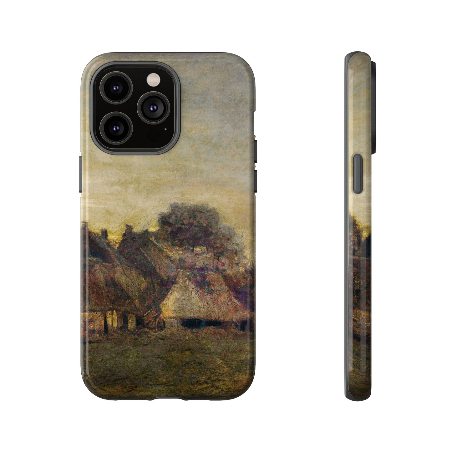 Van Gogh Village Painting Phone Case - iPhone, Samsung, Pixel - Artistic Starry Night Cover, Gift for Art Lovers
