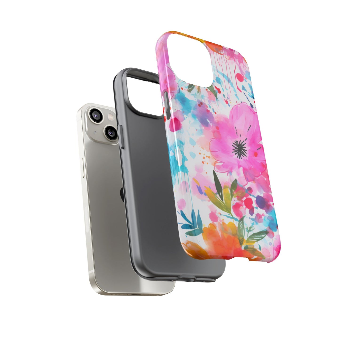 Vibrant Watercolor Floral Phone Case – Artistic & Colorful Design