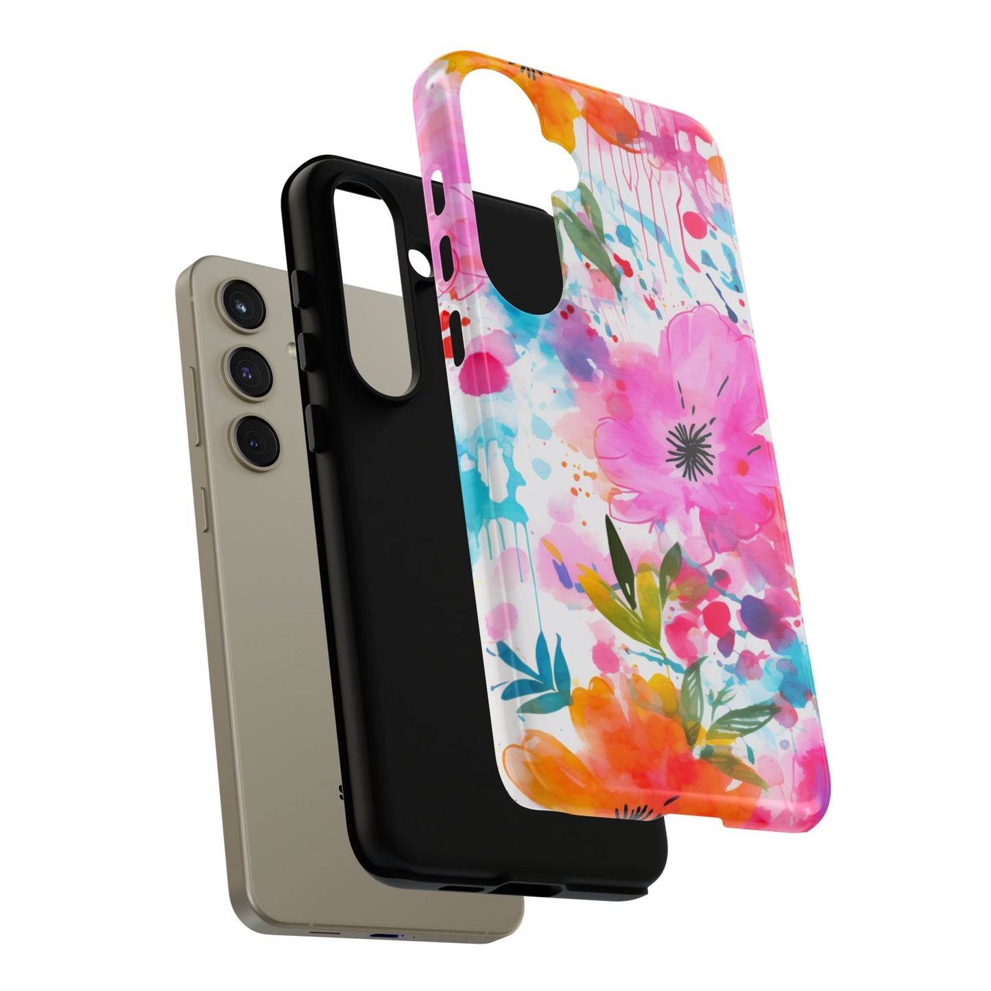 Vibrant Watercolor Floral Phone Case – Artistic & Colorful Design