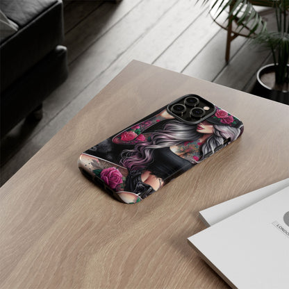 Ink & Roses – Edgy Floral Rebel Mobile Cover