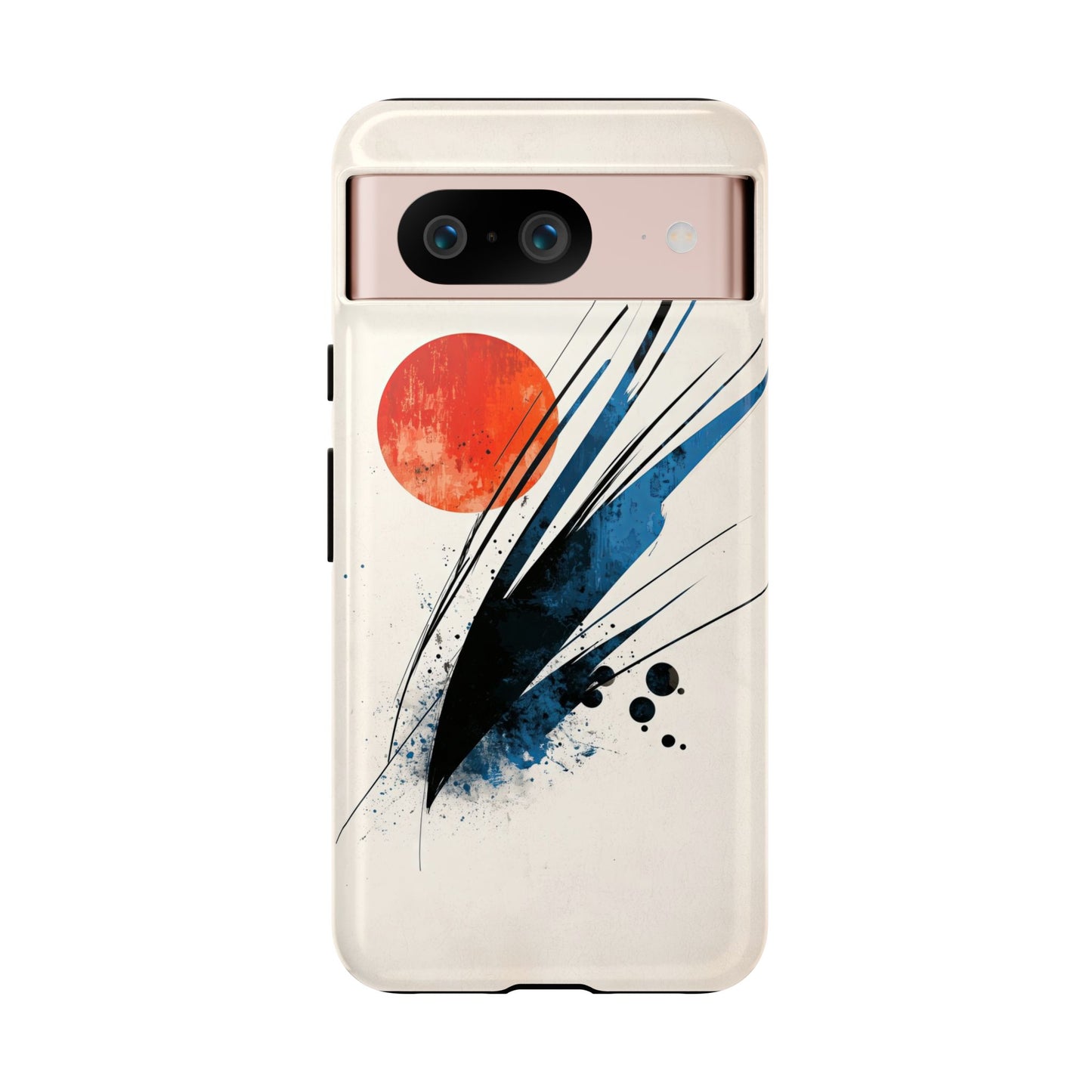 Zen Burst – Minimal Abstract Ink Stroke Phone Case for iPhone, Samsung & Pixel