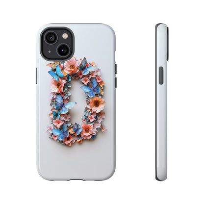 Floral Letter D Phone Case – Personalized Aesthetic Cover for iPhone, Samsung & Google Pixel
