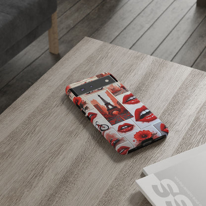 Red Lips & Eiffel Tower Phone Case