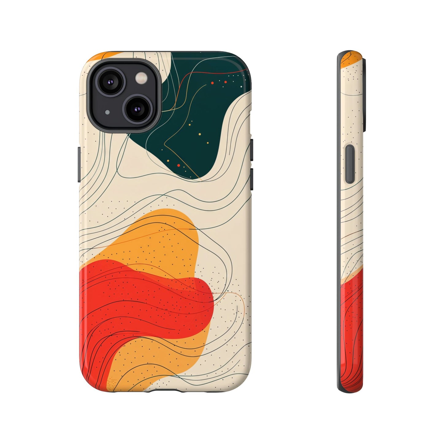 Wavy Vibes Abstract Phone Case – Bold Retro Design for iPhone, Samsung & Pixel