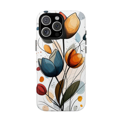 Tulip Whimsy – Artistic Floral Phone Case for iPhone, Pixel & Samsung