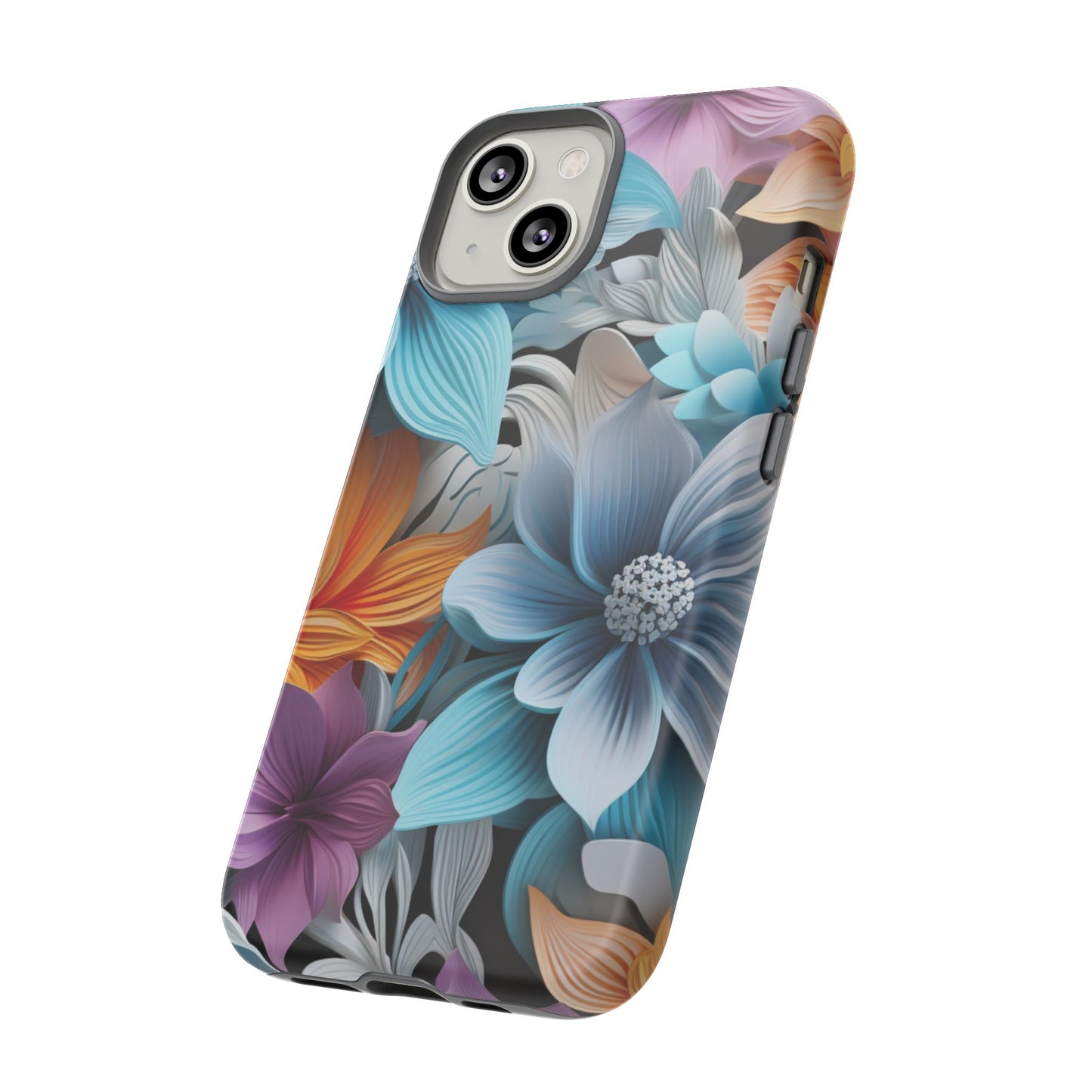 Elegant 3D Floral Bloom Mobile Case – Vivid & Artistic