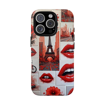 Red Lips & Eiffel Tower Phone Case
