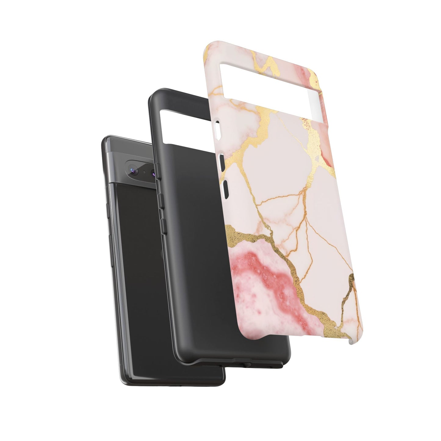 Beautiful Pink Minimal Marble Case Design