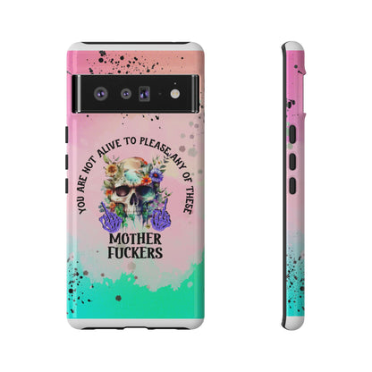 You Are Not Alive to Please Anyone Floral Skull Phone Case Perfect for iPhone, Samsung & Google Pixel, Funny Gift