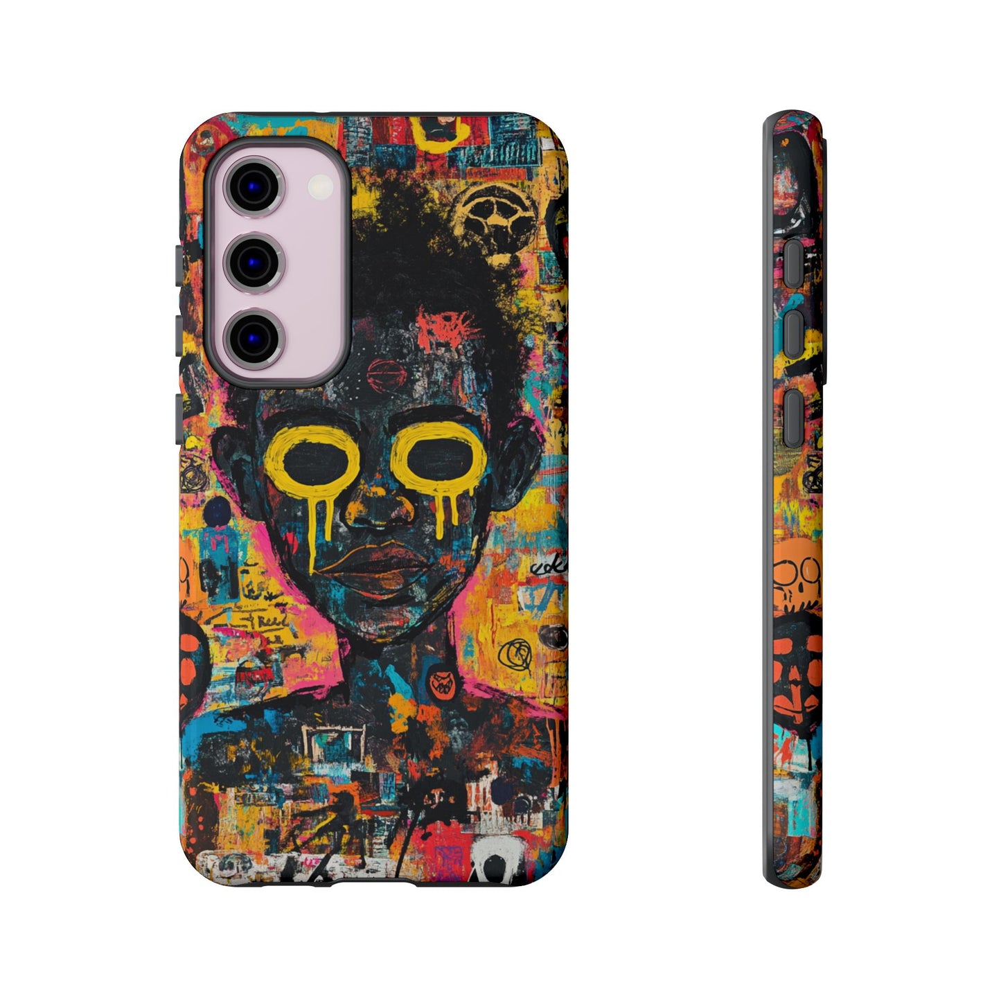 Basquiat Artwork Phone Case – Unique Graffiti Design– iPhone, Samsung & Google Pixel Cover - Artistic Painting Case, Art Lover Gift