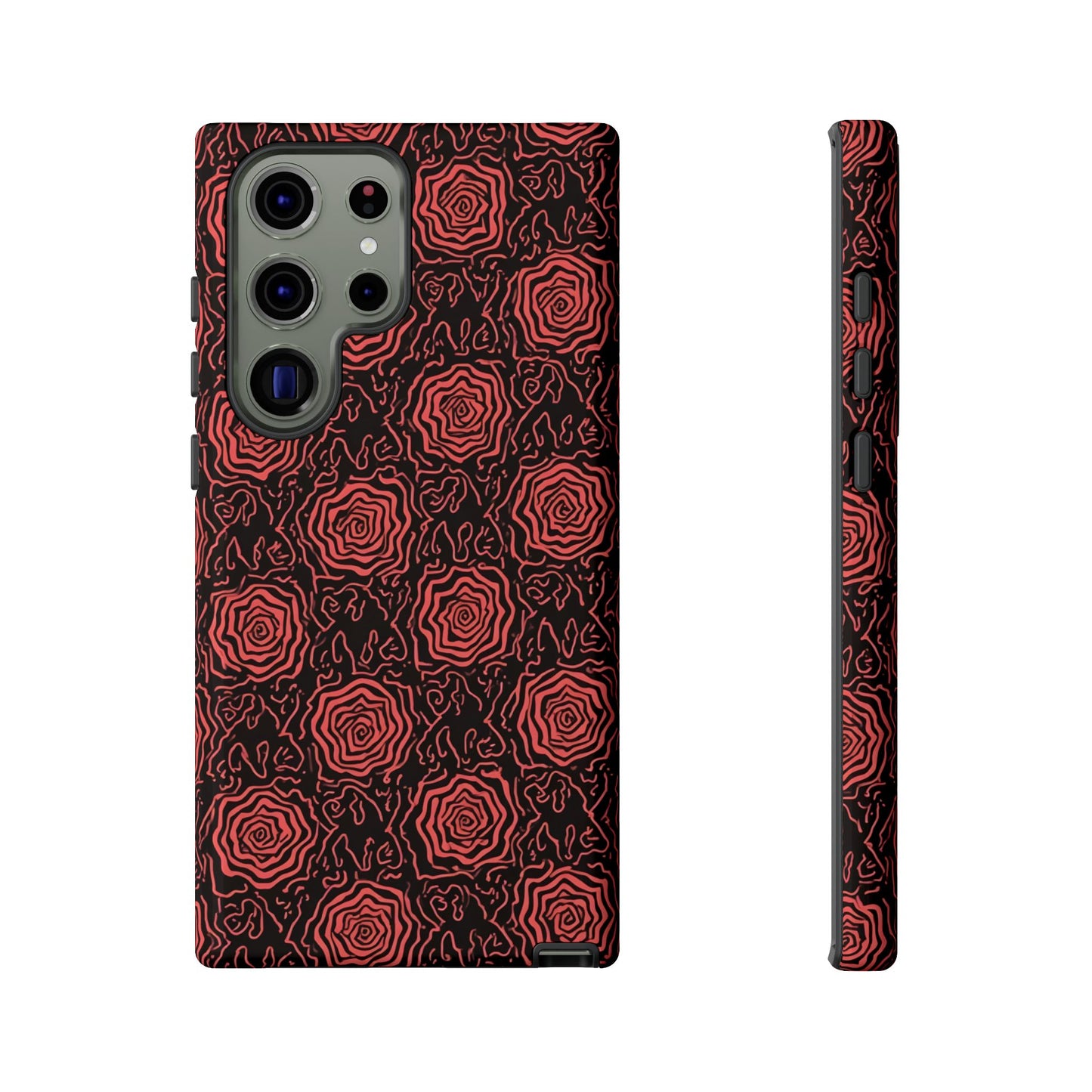 Red roses abstract geometric seamless pattern design