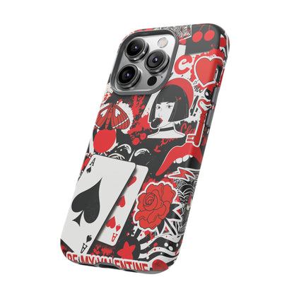 Bold Red & Black Ace Card Phone Case