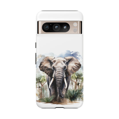 Majestic Watercolor Elephant Mobile Cover – Artistic Wildlife Design