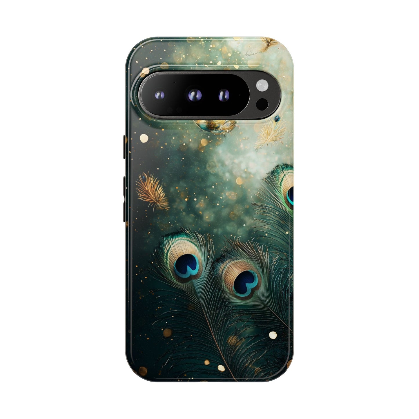 Iridescent Peacock Feather Luxe Phone Case for iPhone, Samsung & Google Pixel