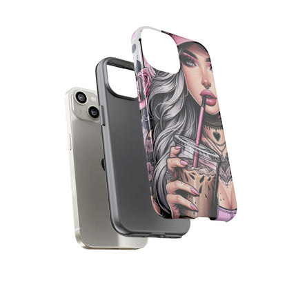 Pink Aesthetic Rebel – Iced Coffee & Inked Beauty Mobile Cover