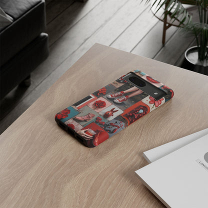 Red Sneakers & Roses Collage Phone Case
