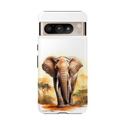 Safari Elephant Watercolor Mobile Cover – Majestic Wildlife Art