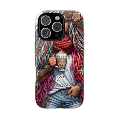 Boho Winter Queen – Cozy Dreads & Holiday Vibes Mobile Cover