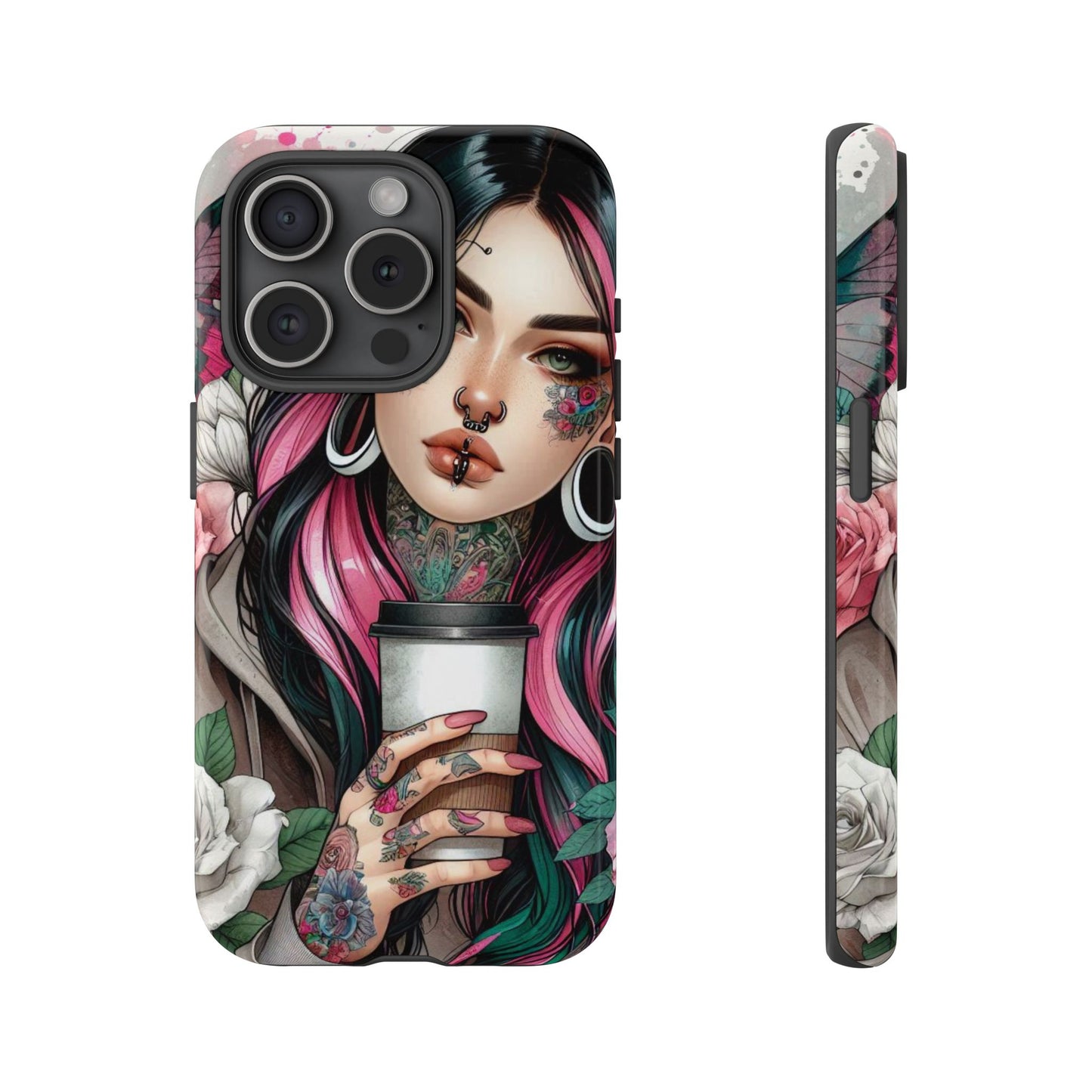 Tattooed Coffee Lover Art Mobile Case