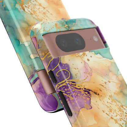 Golden Aura Abstract Watercolor Mobile Case