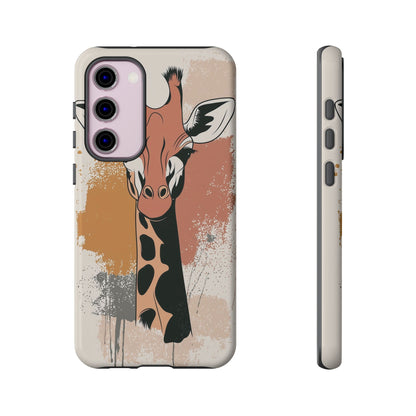 Tall & Graceful: Giraffe Splatter Art Phone Case for iPhone, Samsung & Pixel