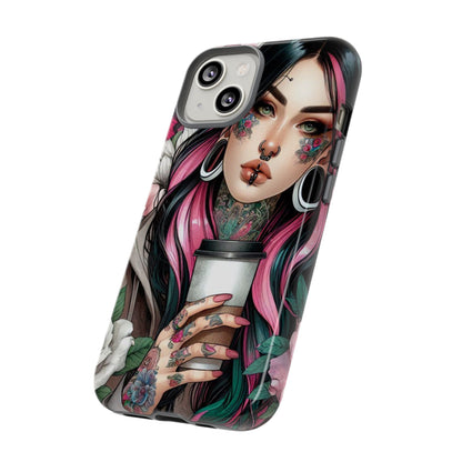 Tattooed Coffee Lover Art Mobile Case