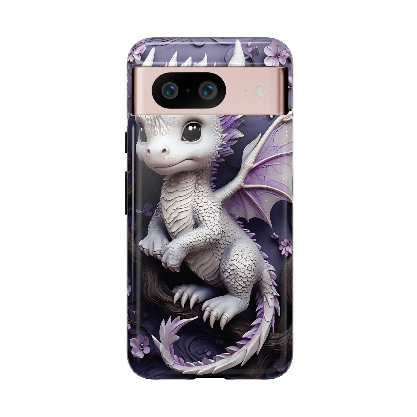 Charming Young Dragon on a Branch Phone Case Design
