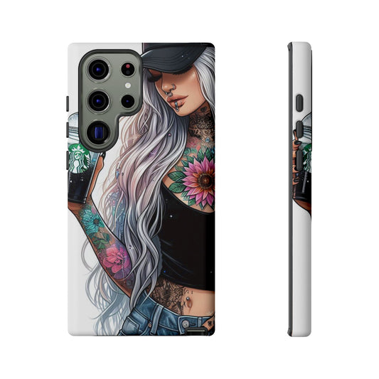 Tattooed Coffee Queen – Edgy Urban Aesthetic Mobile Cover
