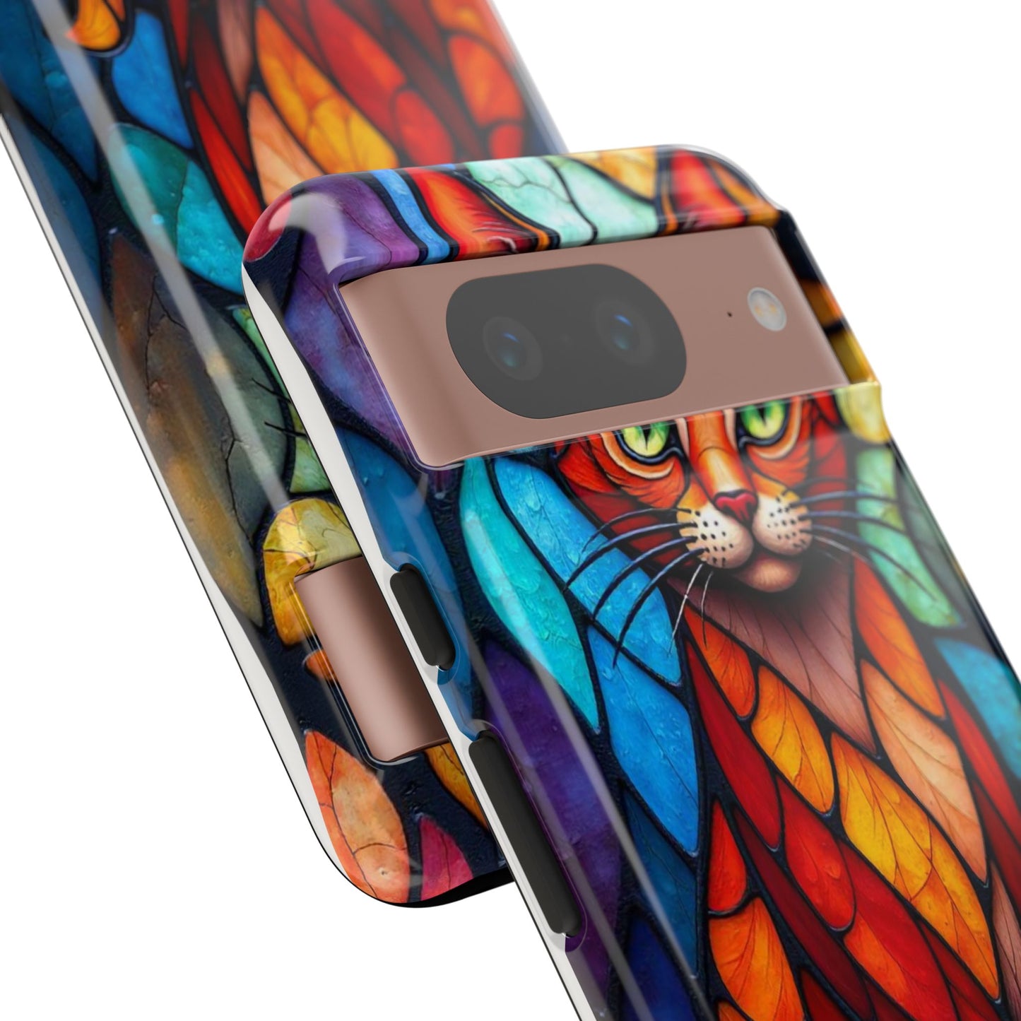 Geometric Cat: Colorful Abstract Portrait