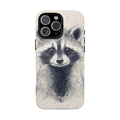Midnight Mischief: Raccoon Portrait Phone Case for iPhone, Samsung & Pixel