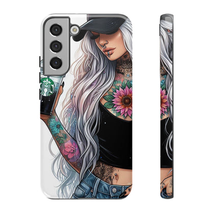 Tattooed Coffee Queen – Edgy Urban Aesthetic Mobile Cover