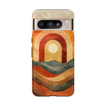 Vintage Sunset Boho Rainbow Phone Case for iPhone, Pixel & Samsung