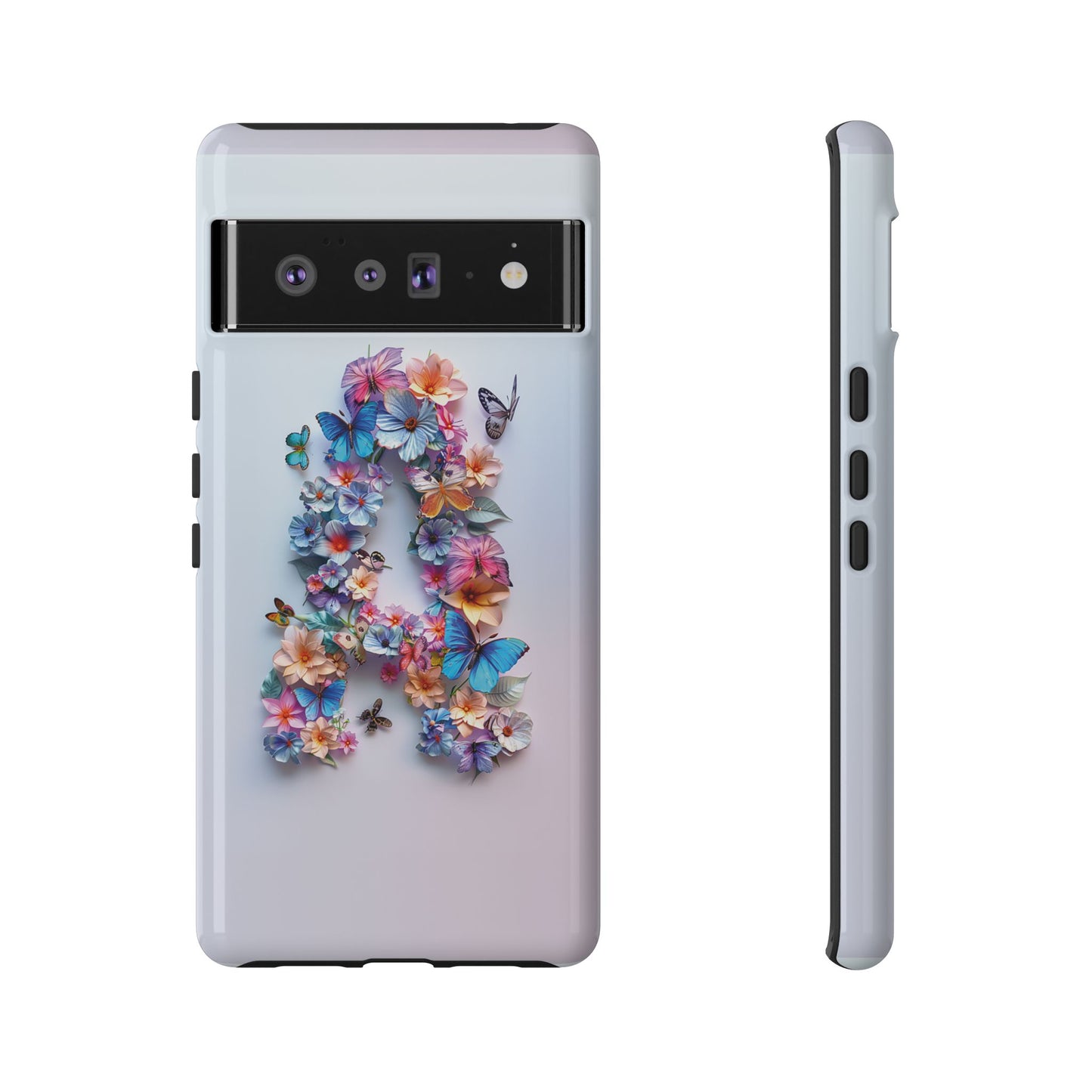 Floral Letter A Phone Case – Personalized Aesthetic Cover for iPhone, Samsung & Google Pixel