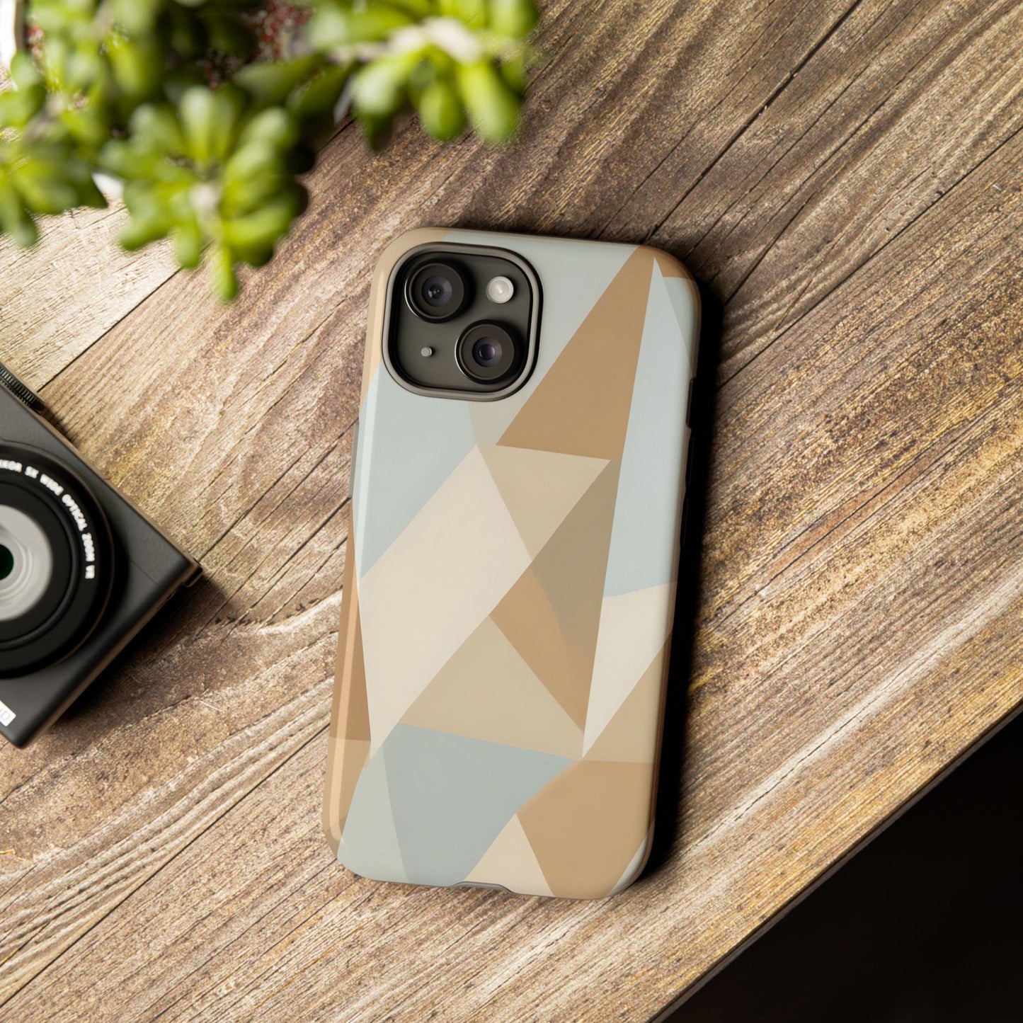 Neutral Geometrical Triangular Abstract Pattern