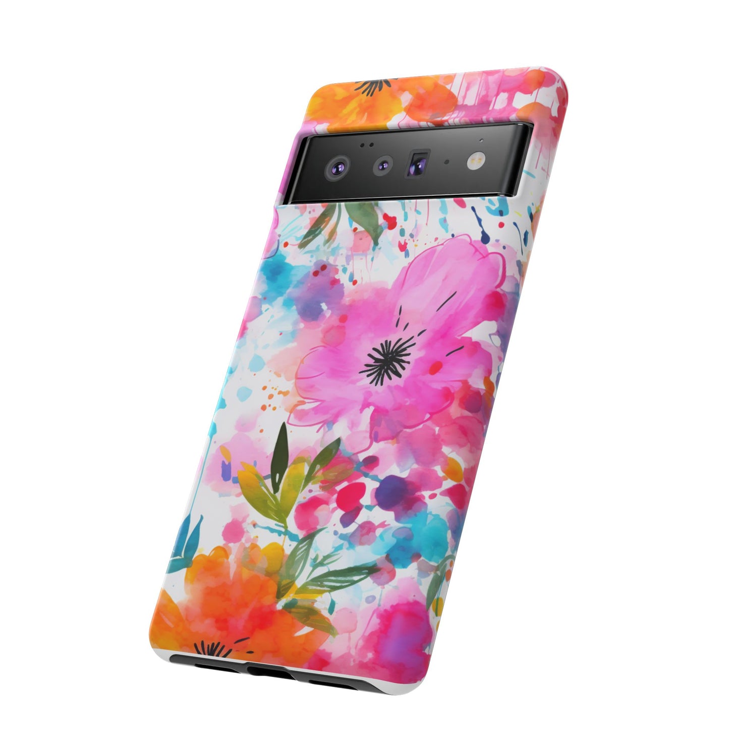 Vibrant Watercolor Floral Phone Case – Artistic & Colorful Design