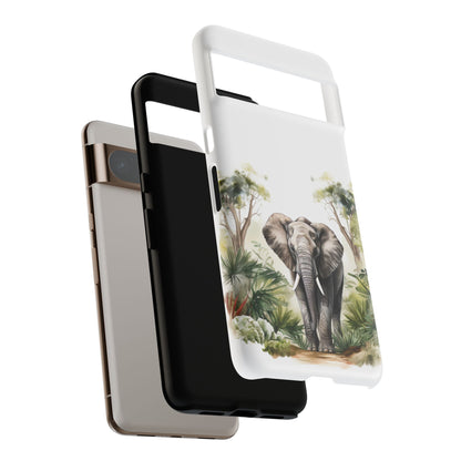 Serene Jungle Elephant Mobile Cover – Watercolor Wildlife Design