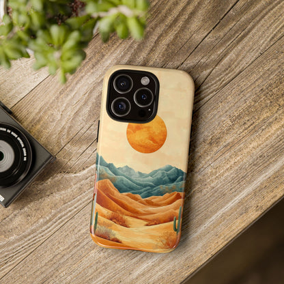 Golden Solstice Desert Boho Phone Case for iPhone, Pixel & Samsung