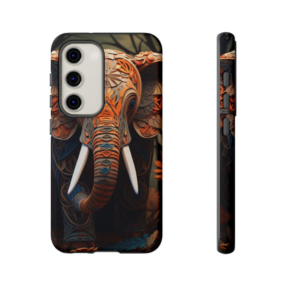 Elegant Artistic Elephant Mobile Cover – Intricate Paper-Cut Design