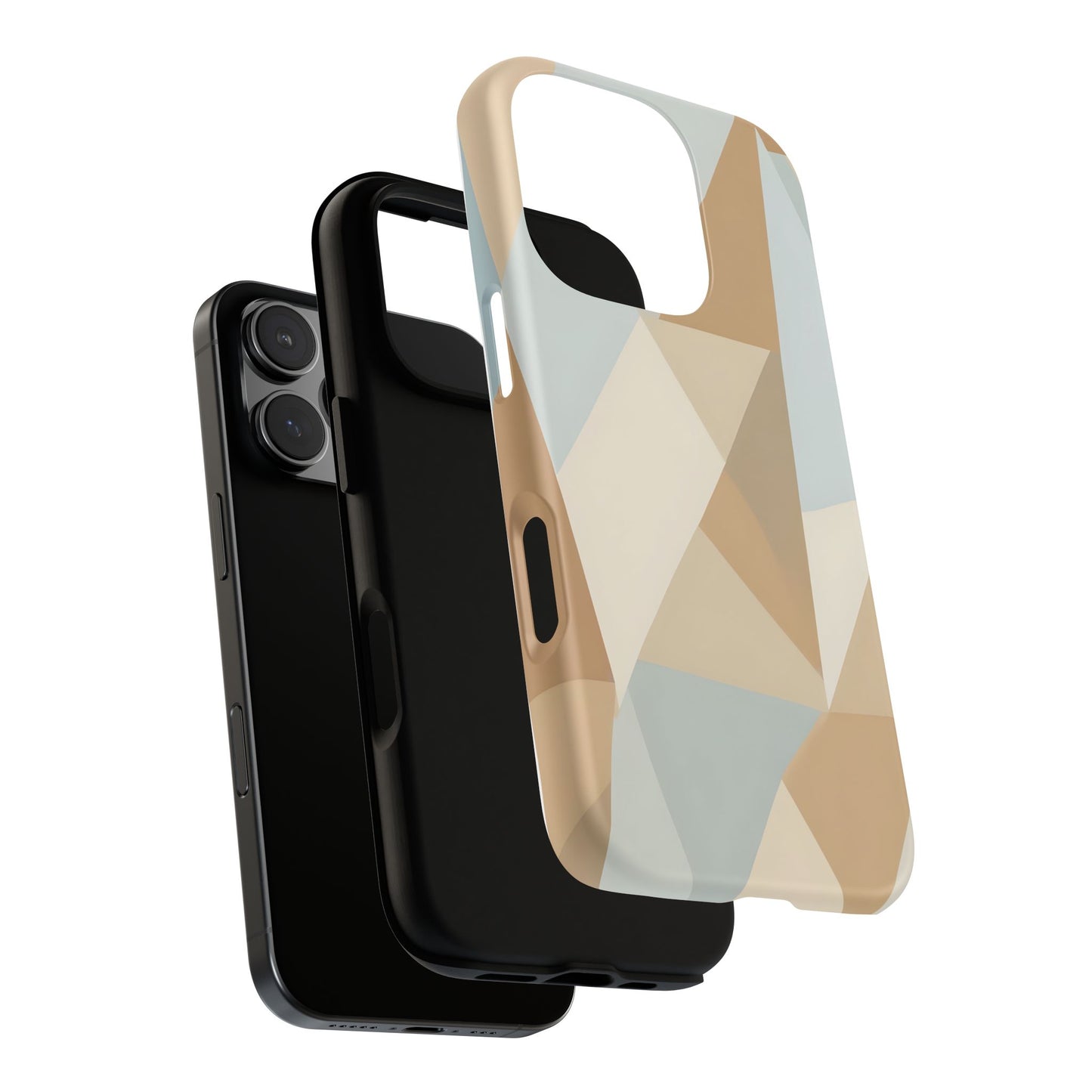 Neutral Geometrical Triangular Abstract Pattern