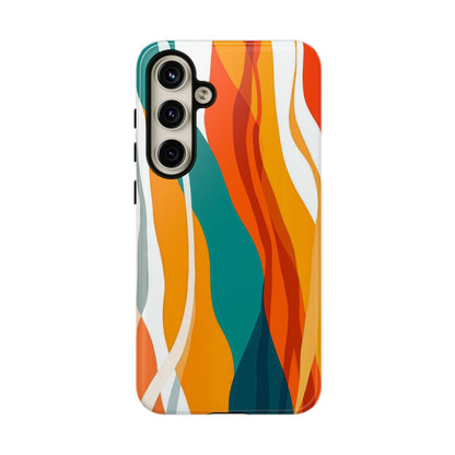 Sunset Waves – Retro Abstract Phone Case for iPhone, Samsung & Pixel